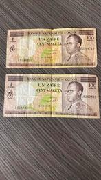 Bankbiljetten uit Congo/Zaire 1 Zaïre/100 Makuta, Enlèvement ou Envoi, Billets de banque