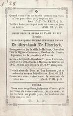 Burgemeester Mechelen Jean de Steenhault  de Waerbeck 1789-1, Ophalen of Verzenden