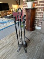 Grote zware smeedijzeren openhaard set, Ophalen, Zo goed als nieuw