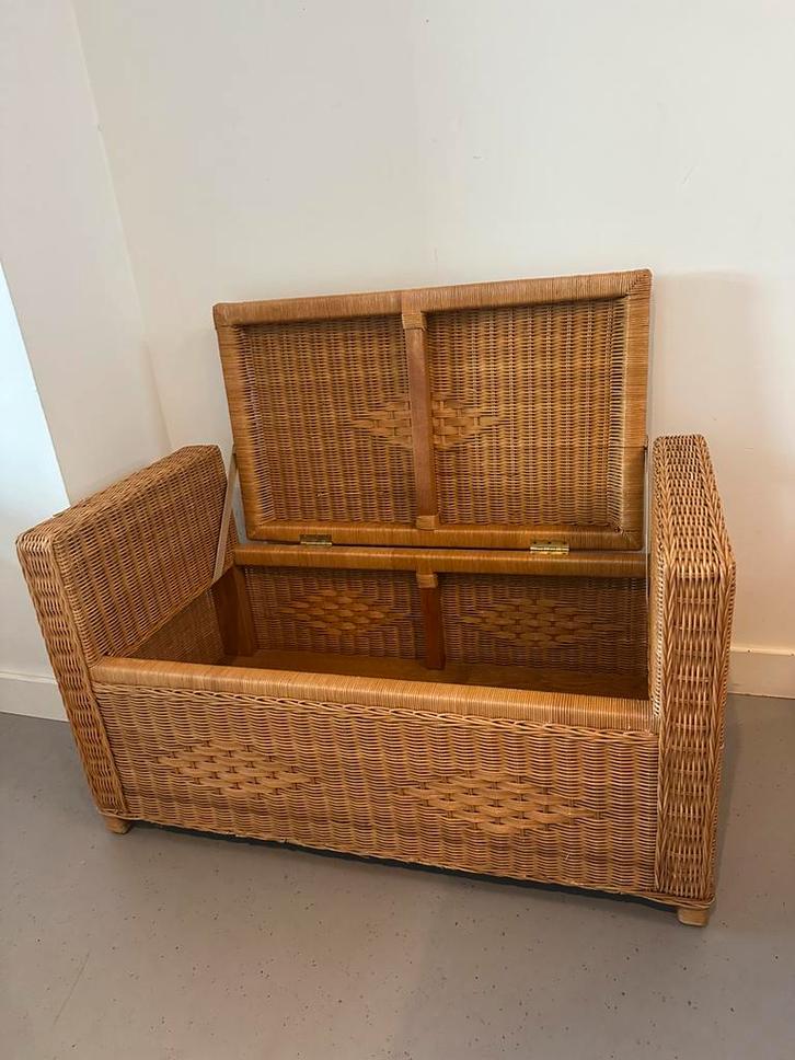 Rotan Opbergbank, Huis en Inrichting, Woonaccessoires | Kisten, Gebruikt, 75 cm of meer, 50 tot 75 cm, 100 tot 150 cm, Overige materialen