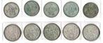 lot van 10 munten / Luxemburg / Zilver / Prachtig - FDC, Verzenden, Zilver, Losse munt, Zilver