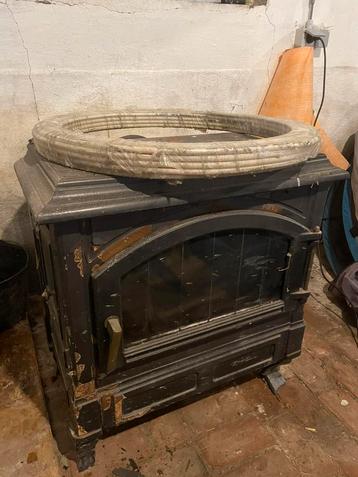 Mazoutkachel + nieuwe buis voor aansluiting met mazout tank, Huis en Inrichting, Kachels, Ophalen, Gebruikt