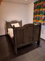 Bed anno 1920 groen gebeitst, twijfelaar, Ophalen