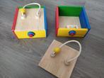 2x vintage houten kluisje voor kinderen, met cijfercode, Kinderen en Baby's, Zo goed als nieuw, Ophalen