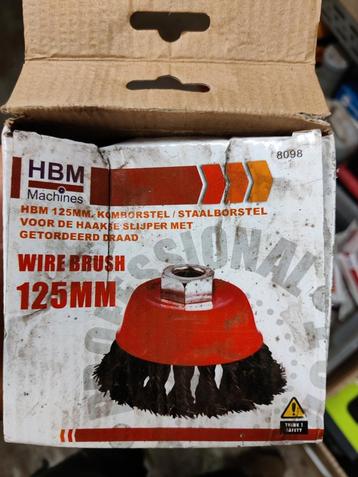 HBM Komborstel staalborstel 125mm voor op haakse slijper beschikbaar voor biedingen