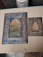 Antieke Qajar zilveren geëmailleerde spiegels, Antiek en Kunst, Ophalen of Verzenden