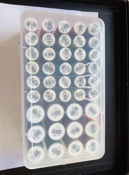 doos met klossen naaigaren merk gutermann, Hobby en Vrije tijd, Naaien en Fournituren, Nieuw, Garen of Naald(en), Ophalen of Verzenden