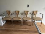 4 Belgo Chrom design stoelen - Memphis style chair, Vier, Design, Metaal, Ophalen of Verzenden