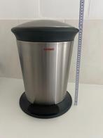Leifheit Pedaalemmer 14 liter, Inox, Met pedaal, Ophalen of Verzenden, Zo goed als nieuw