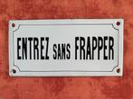 Informatief emaille bord ENTER WITHOUT KNOCKING, Ophalen of Verzenden, Zo goed als nieuw, Reclamebord