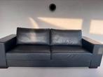 Als nieuwe | Zwart lederen design bank zetel 230cm, Huis en Inrichting, Ophalen, Zo goed als nieuw