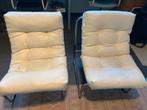 Witte kunstlederen lounge zeteltjes bauhaus stijl, Ophalen, Kunststof, Gebruikt, Bauhaus