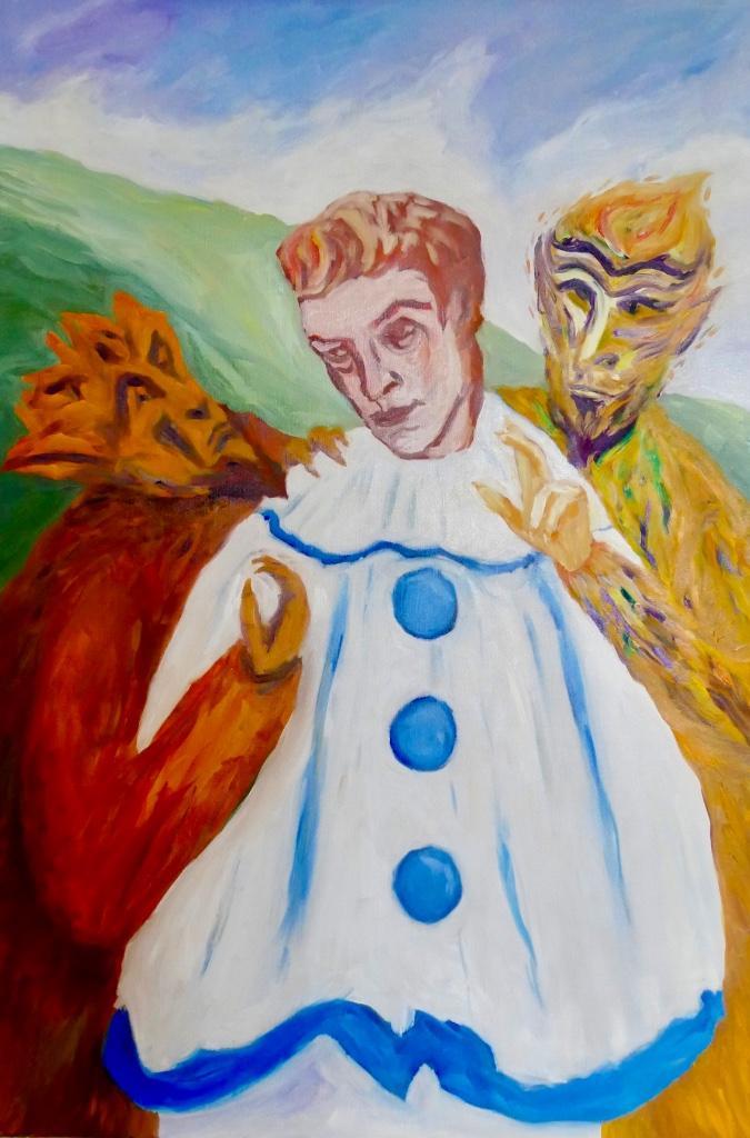 schilderij naar "De Wanhoop van Pierrot", Antiek en Kunst, Kunst | Schilderijen | Klassiek, Ophalen