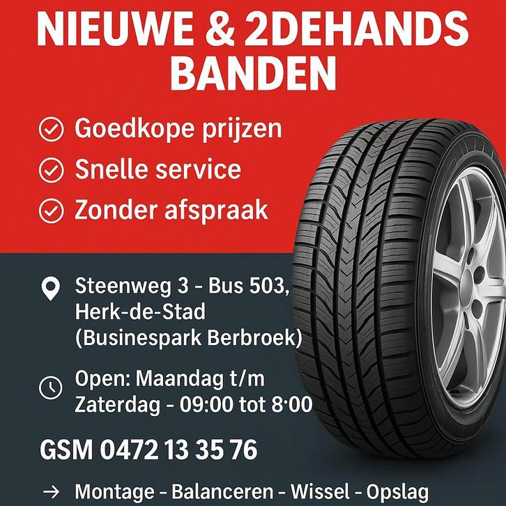 Nieuw en 2dehands banden A, merk occasie banden 5mm+, Auto-onderdelen, Overige Auto-onderdelen, Ophalen