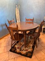 Eettafel met 4 stoelen, Ophalen, Vier personen, Rond, 100 tot 150 cm