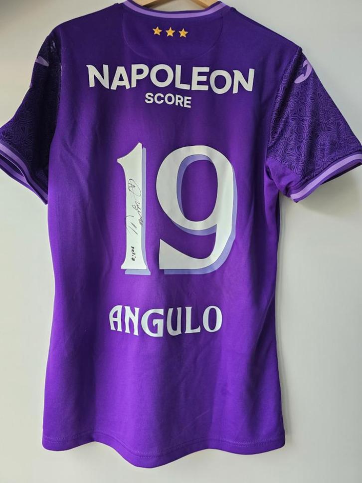 Match worn shirt Nilson Angulo (RSC Anderlecht - Union), Verzamelen, Sportartikelen en Voetbal, Zo goed als nieuw, Shirt, Ophalen of Verzenden