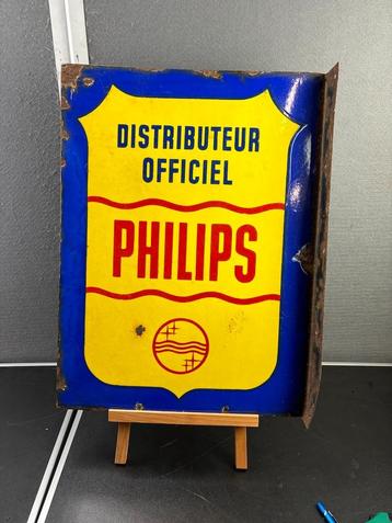 Oud origineel Philips emaille reclamebord EAS France, Antiek en Kunst, Ophalen of Verzenden
