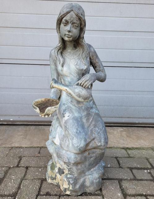 Antiek brons standbeeld fontein Vrouw met waterkruik, Antiek en Kunst, Antiek | Brons en Koper, Brons, Ophalen of Verzenden