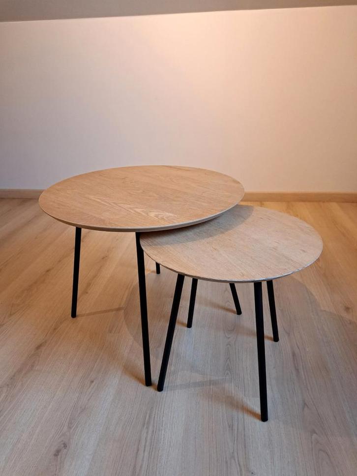 Bijzettafeltjes, Maison & Meubles, Tables | Tables d'appoint, Utilisé, Rond, Moins de 45 cm, Enlèvement