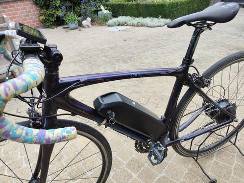 Giant carbon dames racefiets met electrische ondersteuning, Fietsen en Brommers, Fietsen | Racefietsen, Gebruikt, Dames, Giant