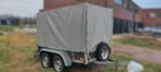 aanhangwagen  dubbelassig met huif, Auto diversen, Aanhangers en Bagagewagens, Ophalen, Gebruikt