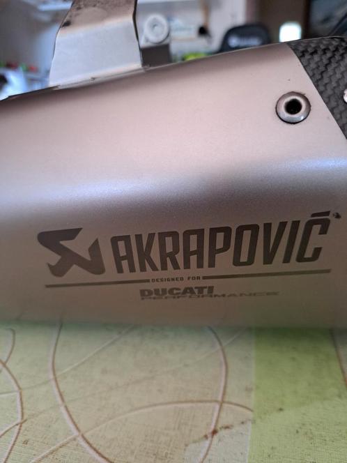 Uitlaat Akrapovic dempers Streetfighter V2, Motoren, Onderdelen | Ducati, Gebruikt, Ophalen of Verzenden
