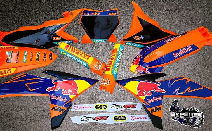 PACK Plastiques - Kit déco KTM SX / SXF 2025 2026 + EXC EXCF, Motoren, Accessoires | Stickers, Ophalen of Verzenden