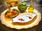 Paire de PLATS OVALES avec PANNIER en OSIER -, Ophalen of Verzenden