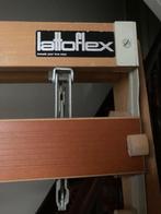 BED MERK BEHR met LATTOFLEX, Comme neuf, Réglable, 90 cm, Bois