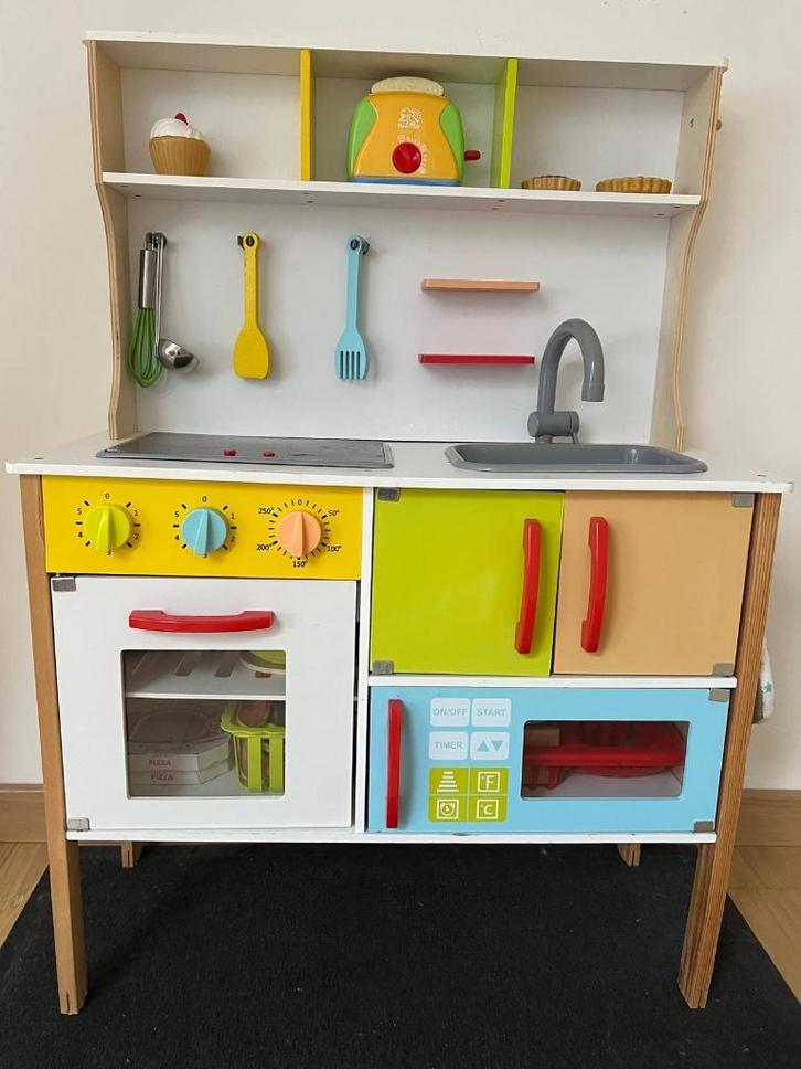 Houten keuken voor kinderen, Kinderen en Baby's, Speelgoed | Speelkeukens, Gebruikt, Speelkeuken, Hout, Ophalen