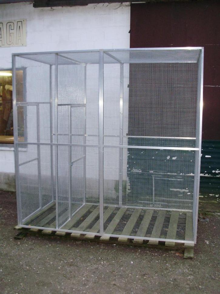 nieuwe Volière in Aluminium vogelkooi met inkomsas 1Mx2mx2m, Dieren en Toebehoren, Vogels | Hokken en Kooien, Nieuw, Vogelkooi