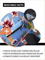 strandtas met ritssluiting | bloemen | NIeuw, Handtassen en Accessoires, Tassen | Damestassen, Dondon, Overige kleuren, -, Verzenden