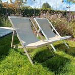 Set bristol verstelbare strandstoelen, Tuin en Terras, Ophalen, Gebruikt, Metaal, Verstelbaar