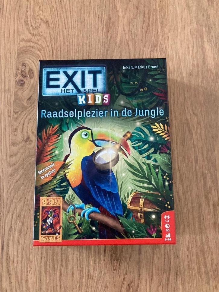 Exit Kids - Raadselplezier in de Jungle, Hobby en Vrije tijd, Gezelschapsspellen | Bordspellen, Zo goed als nieuw, Een of twee spelers
