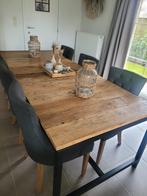 Landelijke eiken eettafel, Huis en Inrichting, 200 cm of meer, 50 tot 100 cm, Rechthoekig, Ophalen of Verzenden