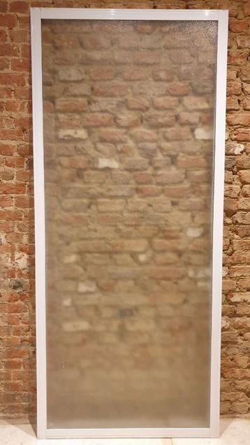 Glazen douchewand douchepaneel veiligheidsglas wit profiel beschikbaar voor biedingen
