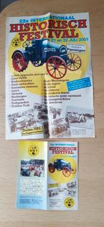2001 historisch festival motoren tractoren - Affiche + flyer, Ophalen of Verzenden