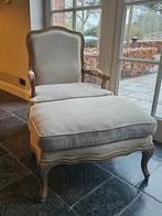 Eikenhouten zetel met voetsteun., Ophalen