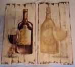 Kaders 2 stuks witte en rode wijn, hout, Huis en Inrichting, Ophalen of Verzenden, Hout