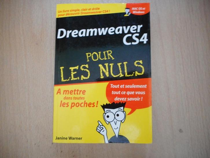 Dreamweaver CS4 pour les nuls, Livres, Informatique & Ordinateur, Utilisé, Enlèvement ou Envoi