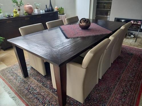 Volledige eetkamer, Huis en Inrichting, Complete eetkamers, Zo goed als nieuw, 6 tot 8 stoelen, Ophalen