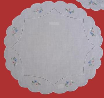 Sierdoekje in pastelkleuren 30cm rond = NIEUWSTAAT beschikbaar voor biedingen