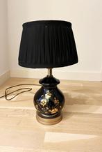 Vintage lampje in zwart aardewerk en goud hollywood regency, Huis en Inrichting, Overige materialen, Gebruikt, Ophalen of Verzenden