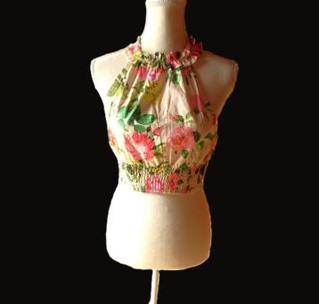 (40)- top femme t.38 rose blanc - shein - beschikbaar voor biedingen