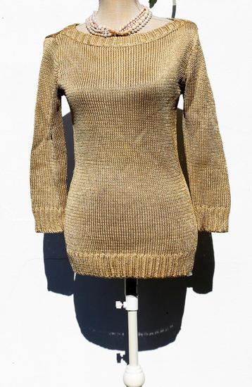 Prachtige gouden trui van Ralph Lauren negen maat M beschikbaar voor biedingen