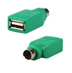PS/2 (m) - USB (v) Muis - Adapter - Verloopstuk Muisadapter, Computers en Software, Muizen, Ophalen of Verzenden, Gebruikt, Muis
