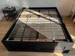 Ikea bed 1m60, Huis en Inrichting, Slaapkamer | Bedden, Ophalen, Zwart, Zo goed als nieuw, 200 cm