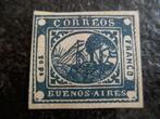 ARGENTINE Buenos Aires 1859 faux timbre scott 4, Timbres & Monnaies, Envoi