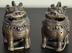 Paar miniatuur-bronzen wierookbranders, Antiek en Kunst, Ophalen of Verzenden