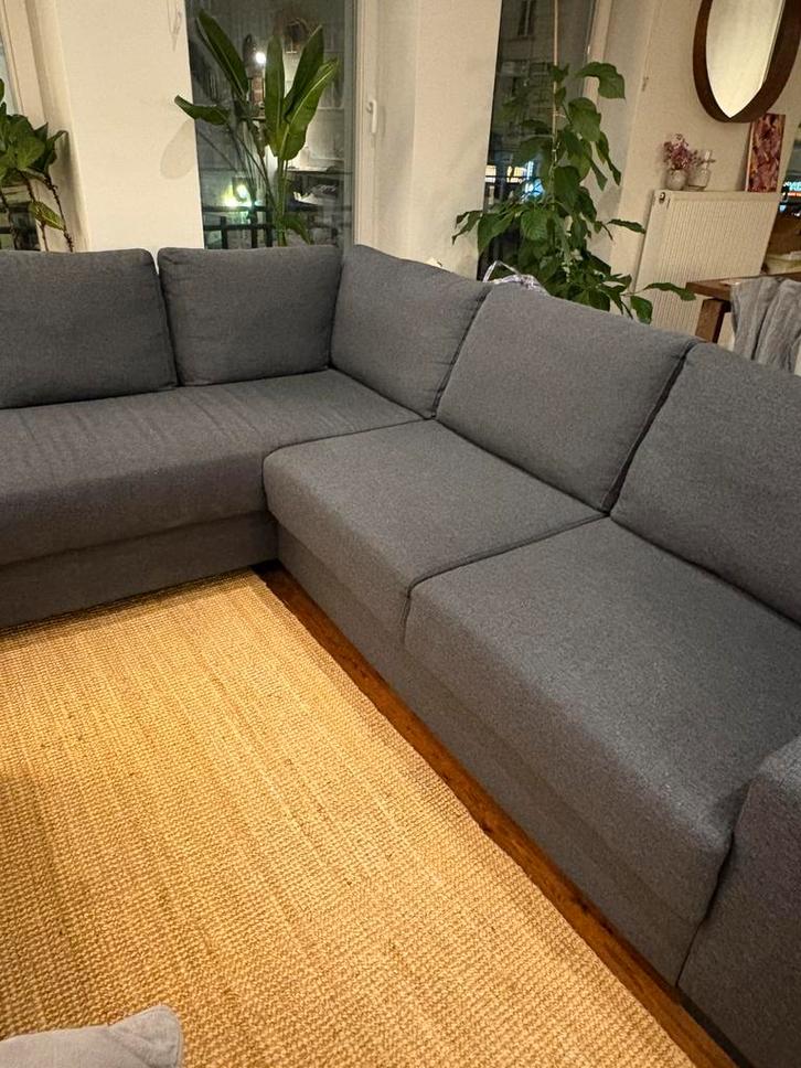 Canapé Vastiau-Godeau gris, Huis en Inrichting, Zetels | Complete zithoeken, Gebruikt, Stof, Ophalen